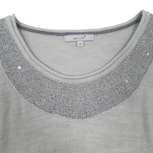 Womens Grey M&S Lightweight Crewneck Jumper