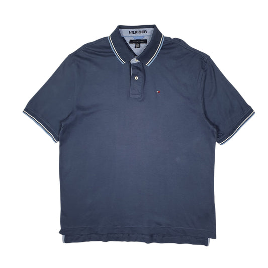 Mens Blue Tommy Hilfiger Short Sleeve Polo Shirt