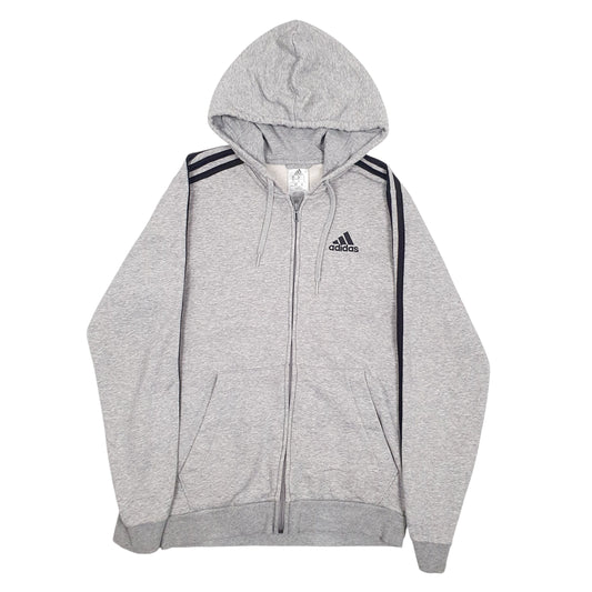 Mens Grey Adidas Full Zip Jumper