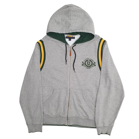 Mens Grey Tommy Hilfiger Hoodie University Full Zip Jumper