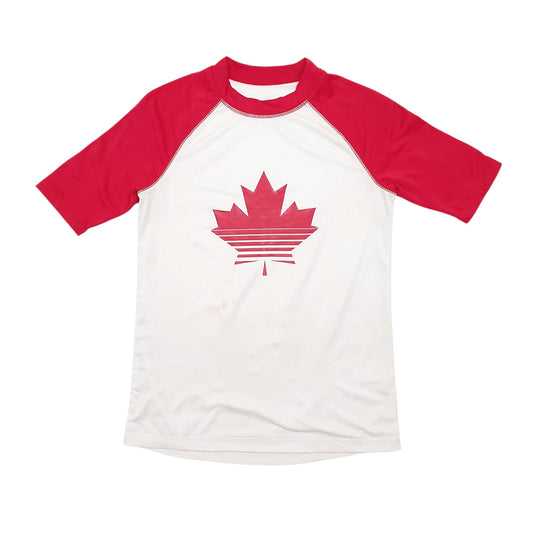 Womens White Place Sport Active Wear Short Sleeve T Shirt