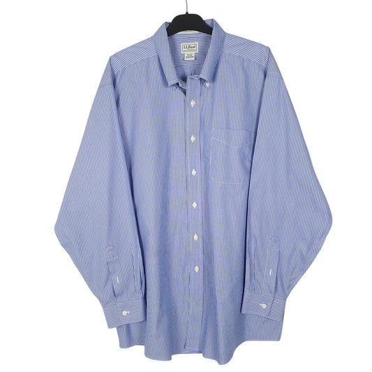 Mens Blue L.L.Bean Long Sleeve Shirt