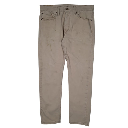 Mens Beige Levis 502 Slim Chino Trousers