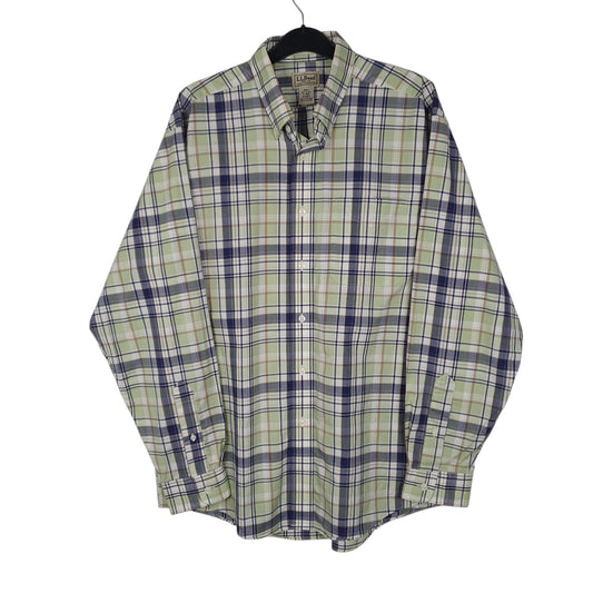 Mens Green L.L.Bean Long Sleeve Shirt