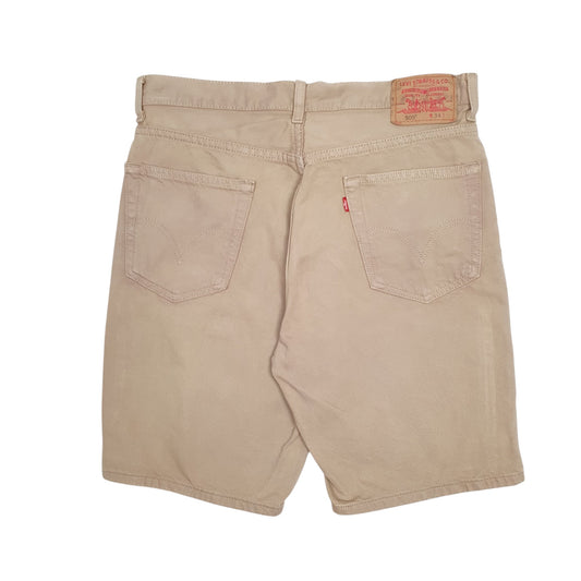 Mens Beige Levis 505 Vintage 00s Shorts