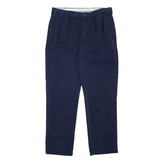 Mens Navy Polo Ralph Lauren Classic Fit Pleated Chino Trousers