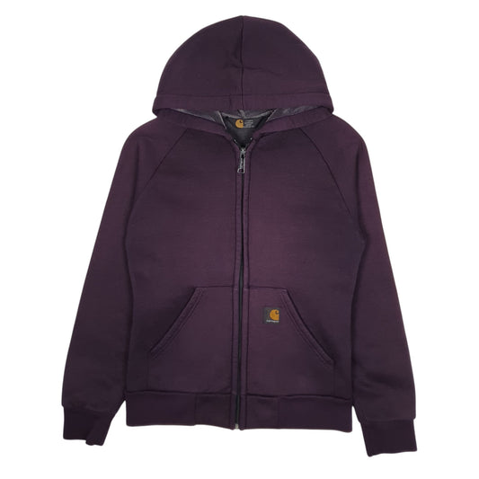 Womens Purple Carhartt Thermal Hoodie Full Zip Jumper