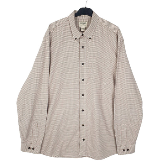Mens Brown L.L.Bean Long Sleeve Shirt