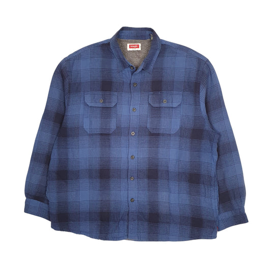 Mens Navy Wrangler Sherpa Lined Coat