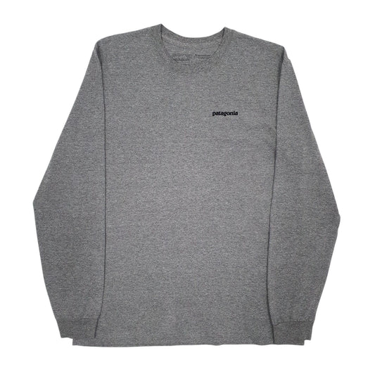 Mens Grey Patagonia Long Sleeve T Shirt