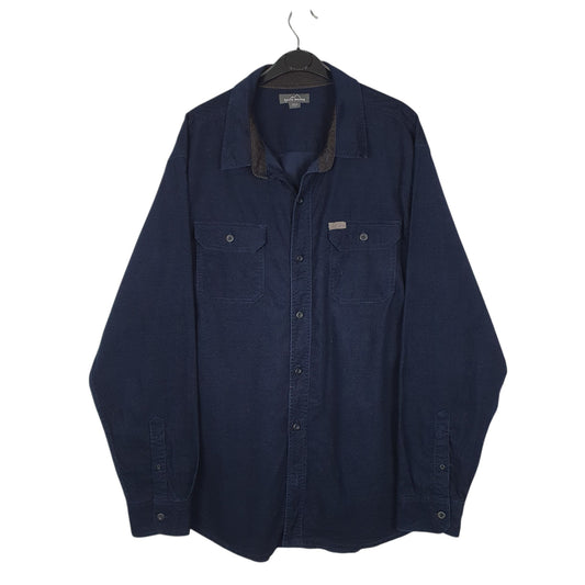Mens Navy Eddie Bauer Thick Mesh Long Sleeve Shirt
