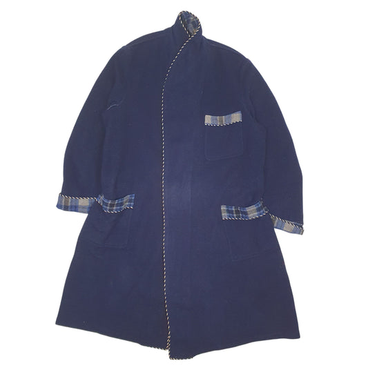 Mens Navy Nomad Vintage Made In England Longlined Full Zip Coat