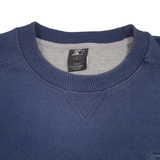 Mens Navy Starter Crewneck Jumper