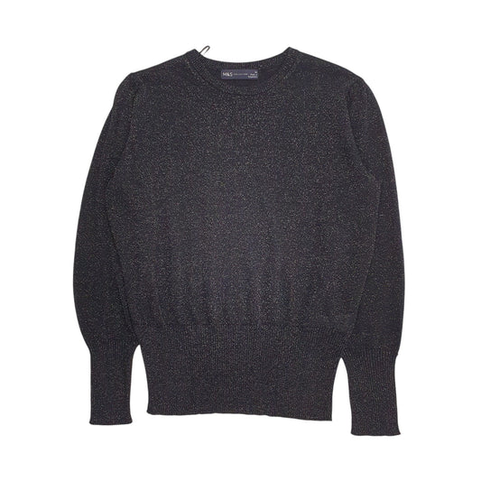 Womens Black M&S Crewneck Jumper