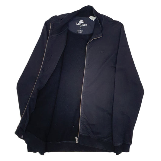 Mens Black Lacoste Full Zip Jumper
