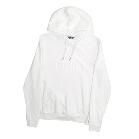 Womens White Puma Hoodie Jumper
