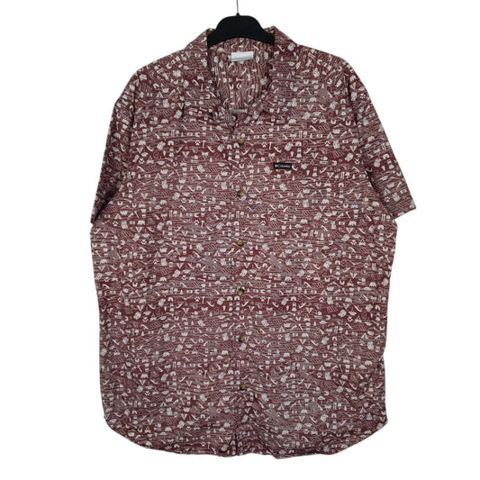 Mens Burgundy Columbia Sportswear Company Short Sleeve Shirt