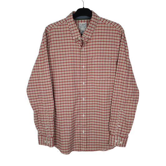 Mens Red L.L.Bean Long Sleeve Shirt