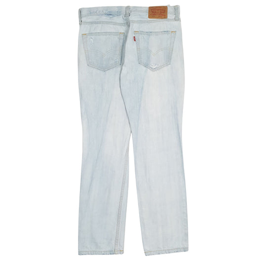 Mens Blue Levis Distressed Jeans