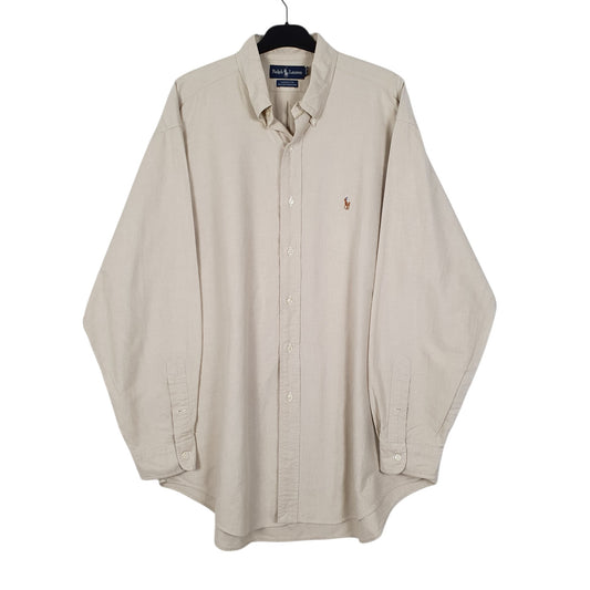 Mens Beige Ralph Lauren Long Sleeve Shirt