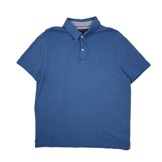 Mens Blue Tommy Hilfiger Short Sleeve Polo Shirt