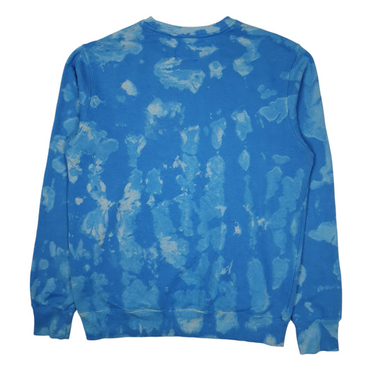 Mens Blue Champion Tie Dye Crewneck Jumper