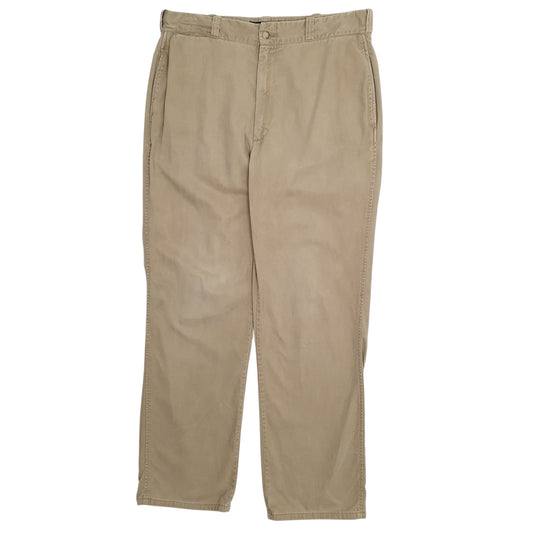 Mens Beige Polo Ralph Lauren Vintage 80s Made In USA Chino Trousers