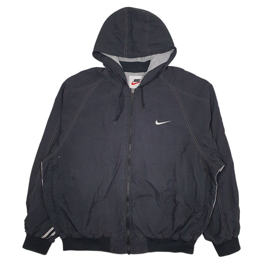Mens Black Nike Vintage 90s Coat
