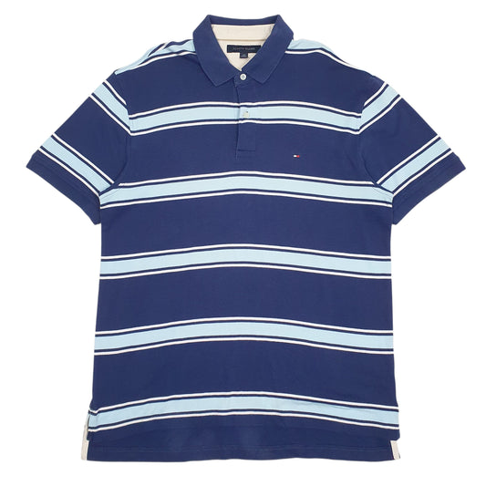 Mens Blue Tommy Hilfiger Short Sleeve Polo Shirt