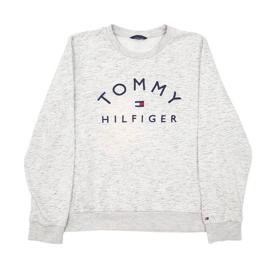Womens Grey Tommy Hilfiger Spellout Crewneck Jumper