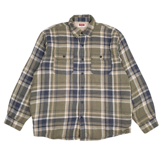 Mens Green Wrangler Sherpa Lined Coat