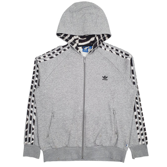 Womens Grey Adidad Full Zip Jumper