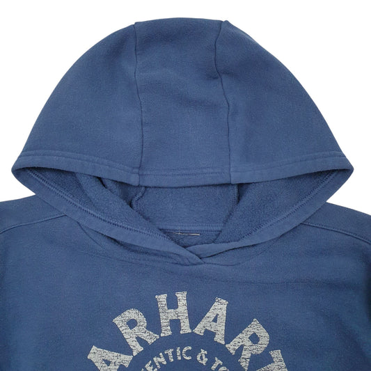 Womens Blue Carhartt Spellout Hoodie Jumper