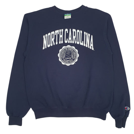 Mens Navy Champion University of North Carolina Crewneck Jumper