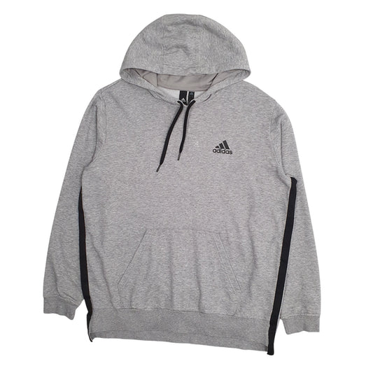 Mens Grey Adidas Hoodie Jumper