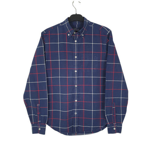 Mens Navy GAP Modern Oxford Long Sleeve Shirt