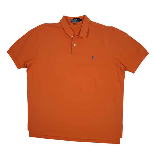 Mens Orange Polo Ralph Lauren Short Sleeve Polo Shirt