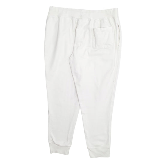 Mens White Champion Reverse Weave Trousers