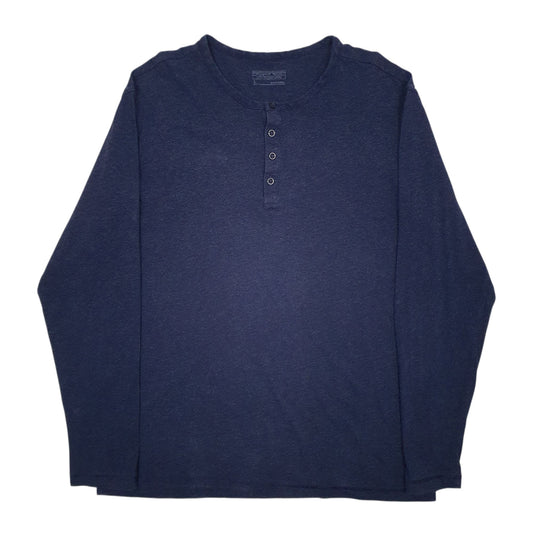 Mens Navy Patagonia Henley Long Sleeve T Shirt