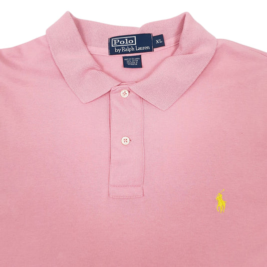 Mens Pink Polo Ralph Lauren Crewneck Polo Shirt