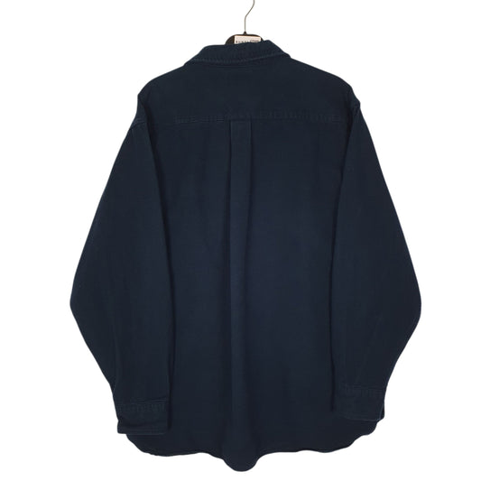 Mens Navy L.L.Bean Thick Chamois Shirt