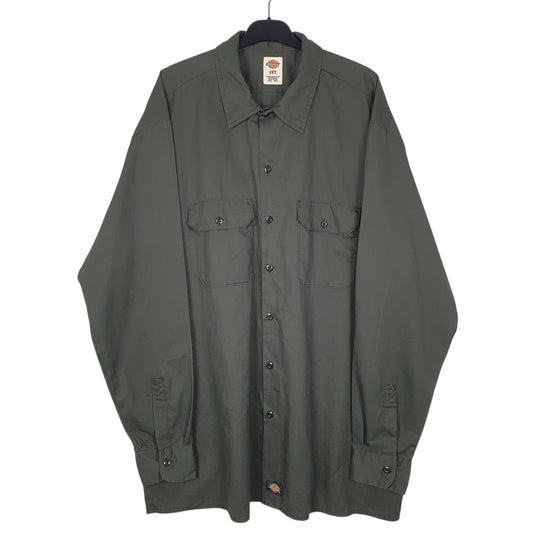 Mens Green Dickies Long Sleeve Shirt