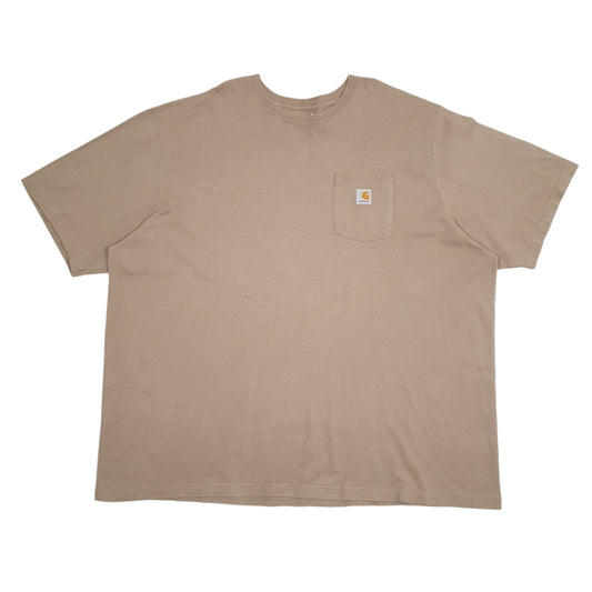 Mens Brown Carhartt Short Sleeve T Shirt