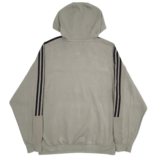 Mens Green Adidas Baggy Spellout Hoodie Jumper