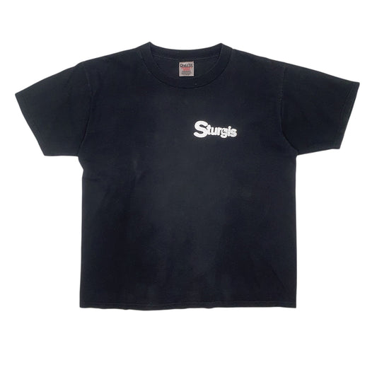 Mens Black Oneita Single Stitch Vintage 90s Short Sleeve T Shirt