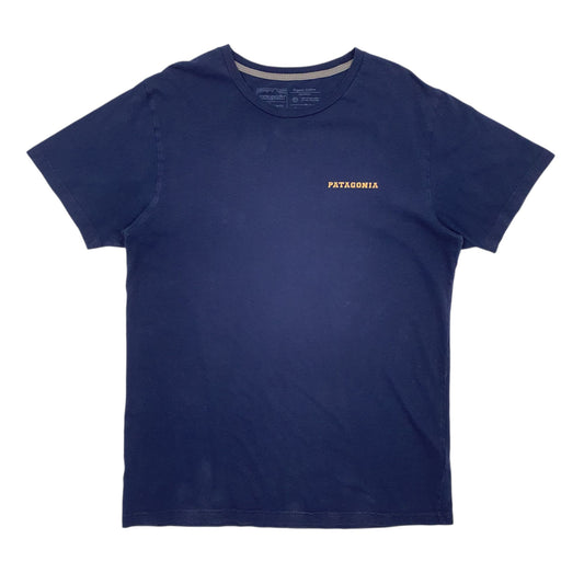 Mens Navy Patagonia Slim Fit Short Sleeve T Shirt