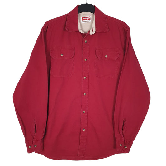 Mens Burgundy Wrangler Long Sleeve Shirt