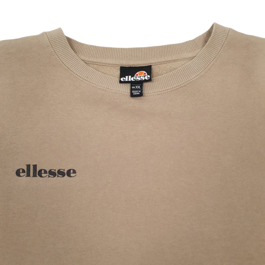Mens Brown Ellesse Crewneck Jumper