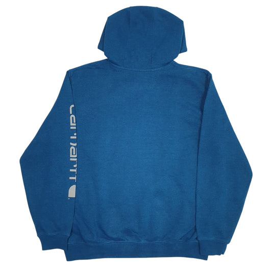 Mens Blue Carhartt Hoodie Jumper