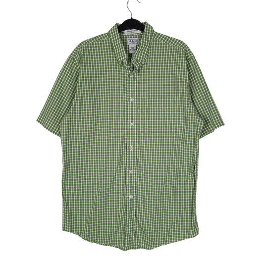 Mens Green L.L.Bean Short Sleeve Shirt